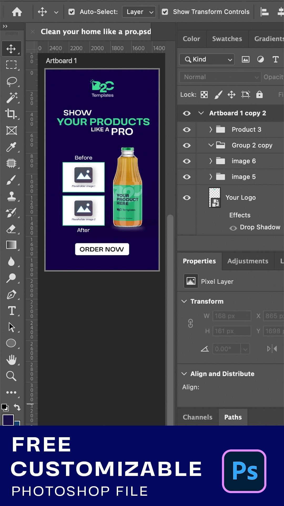 Product range with after before ad | Adobe After Effects Template