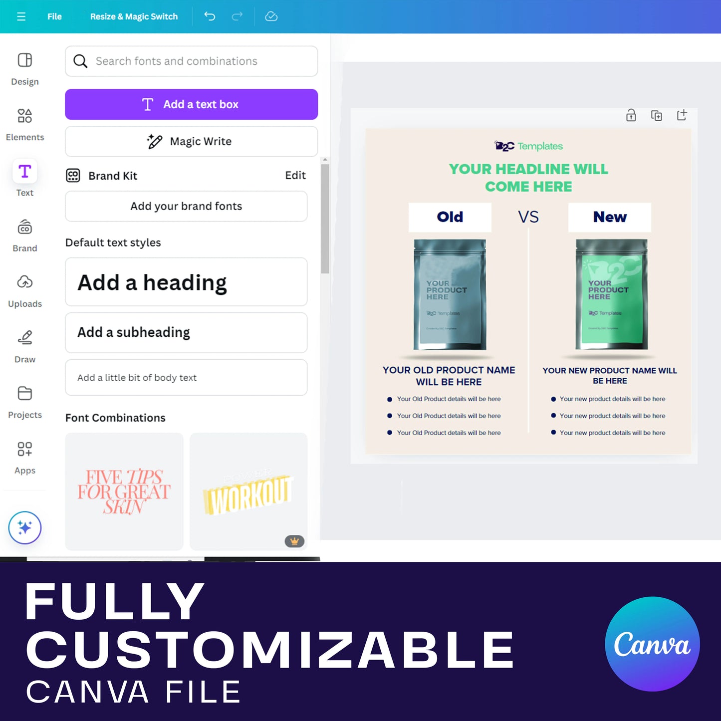 Stand Out from the Competition with a High-Impact Product Comparison | Canva Templates